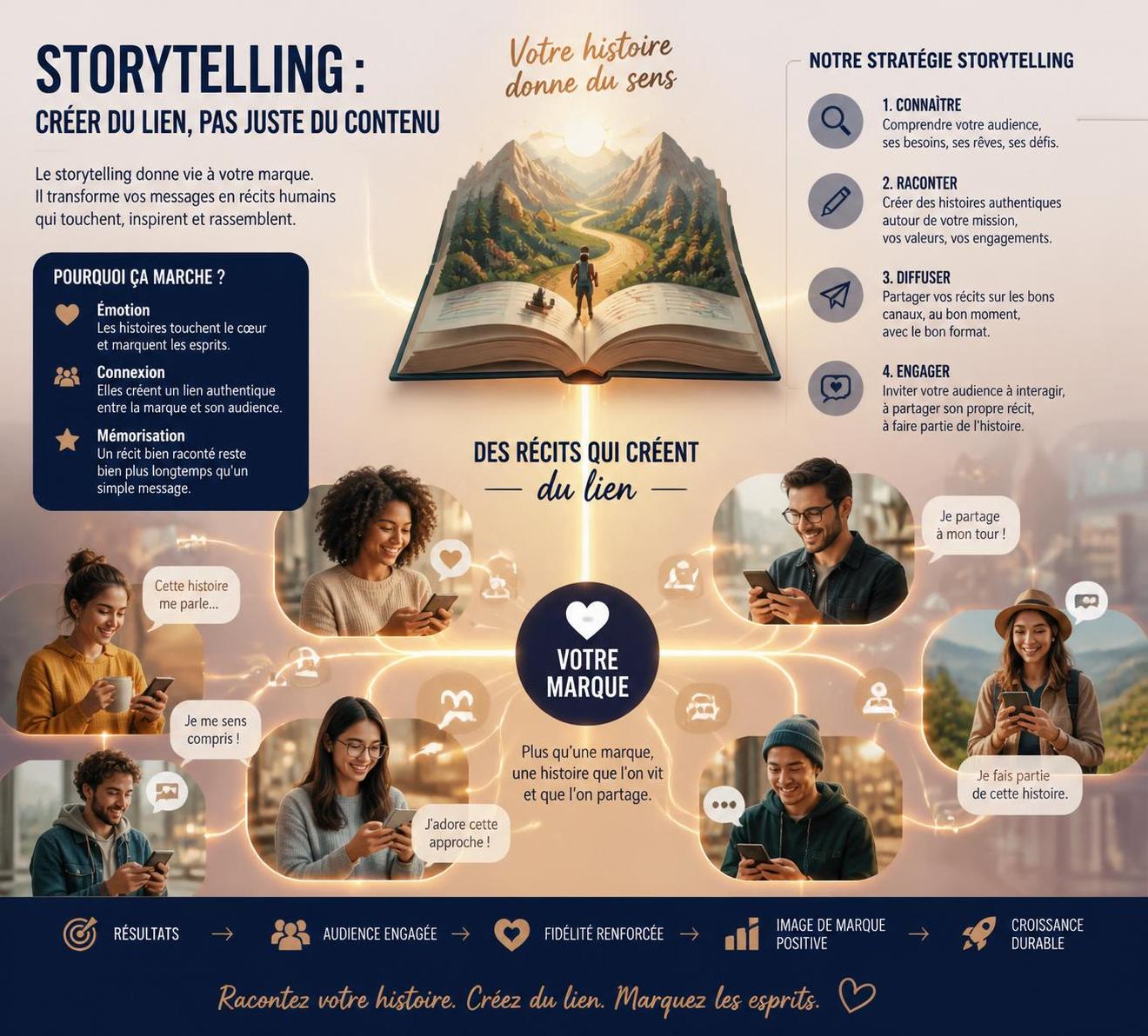 découvrez comment le storytelling transforme votre stratégie marketing digitale en captant l'attention, renforçant l'engagement et fidélisant vos clients grâce à des histoires authentiques et impactantes.
