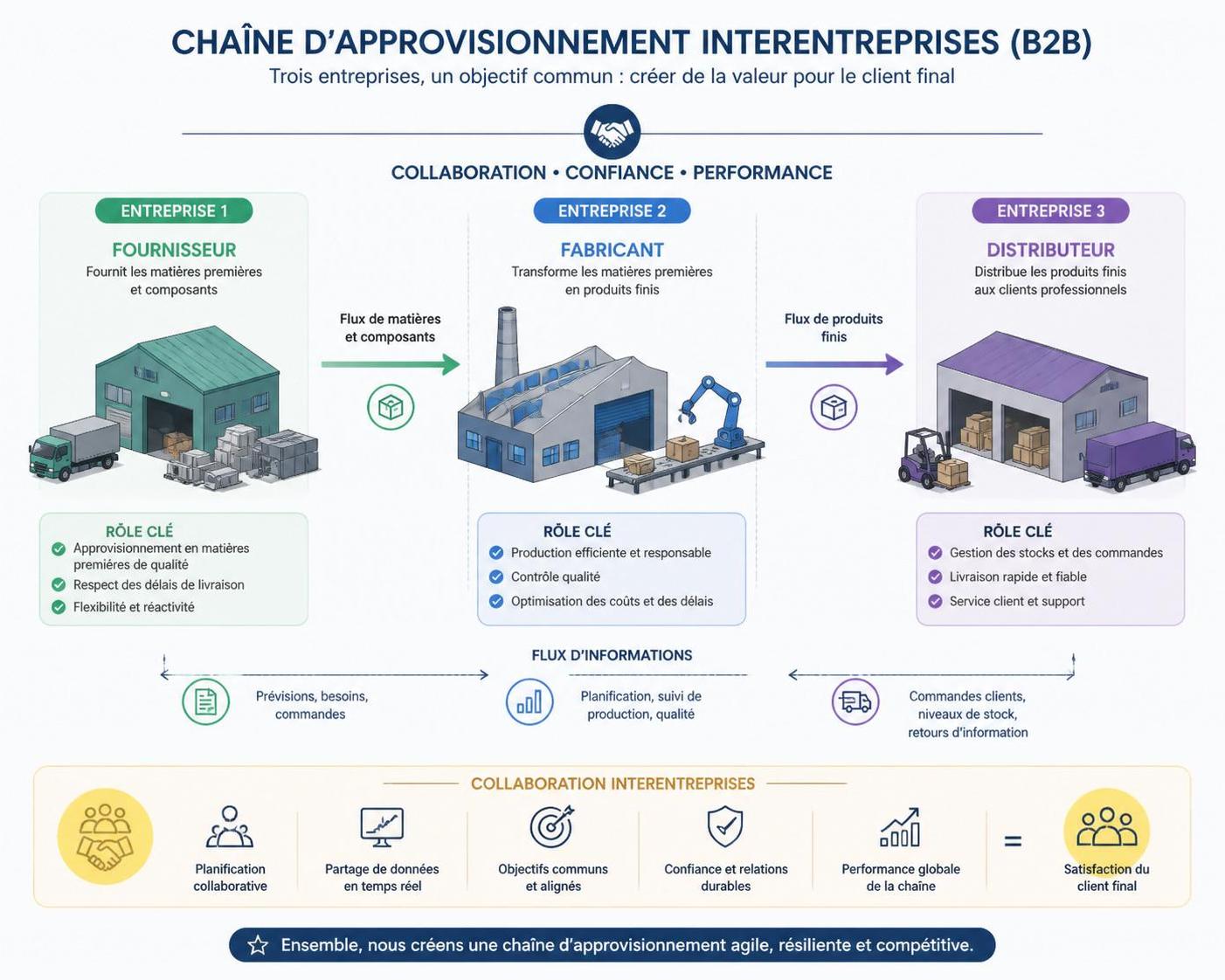 découvrez les enjeux des relations commerciales tripartites b to b to b, leur fonctionnement et leur importance pour optimiser les partenariats entre entreprises.