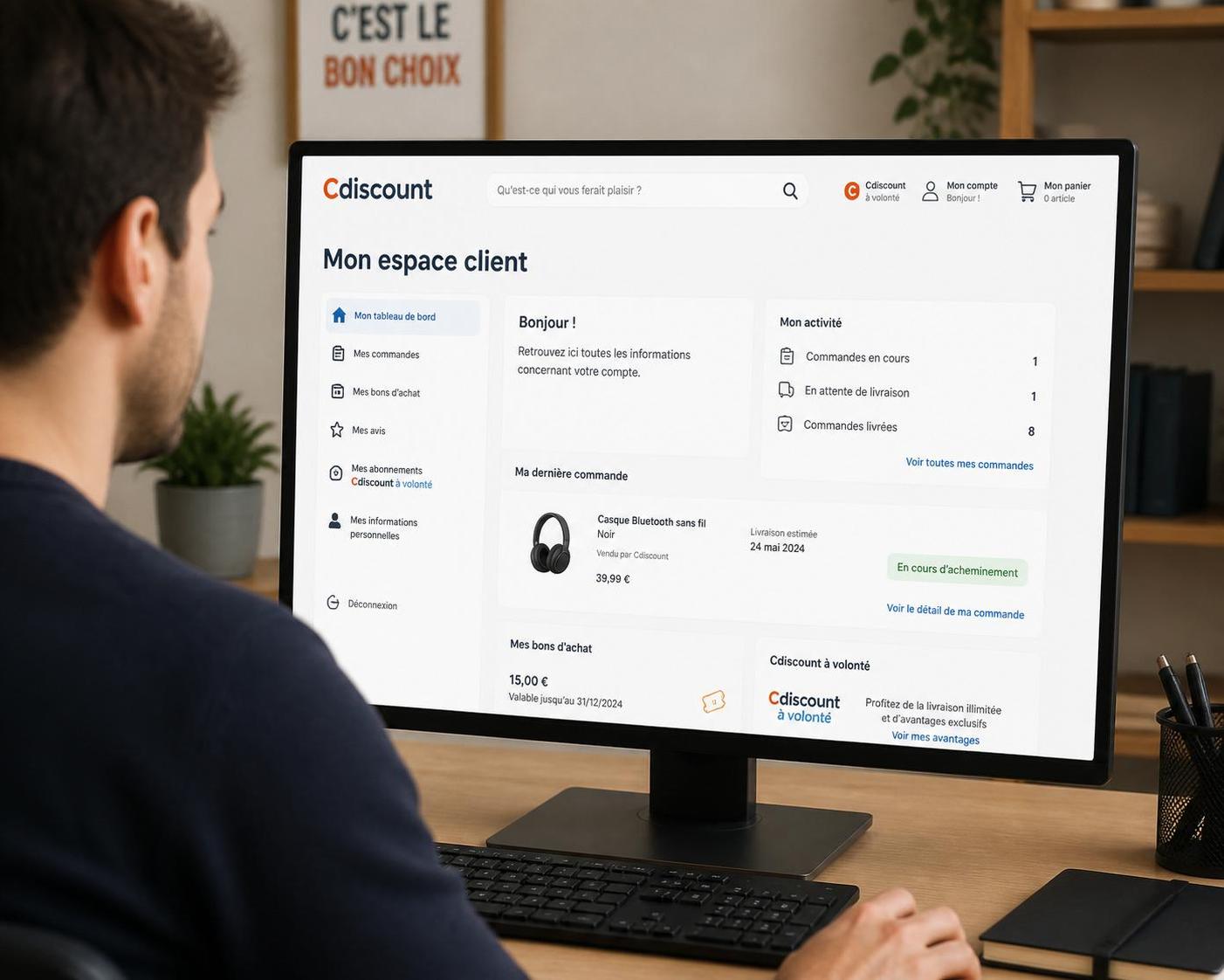 gérez facilement votre compte cdiscount et suivez l'état de vos commandes en ligne pour un shopping sans souci.