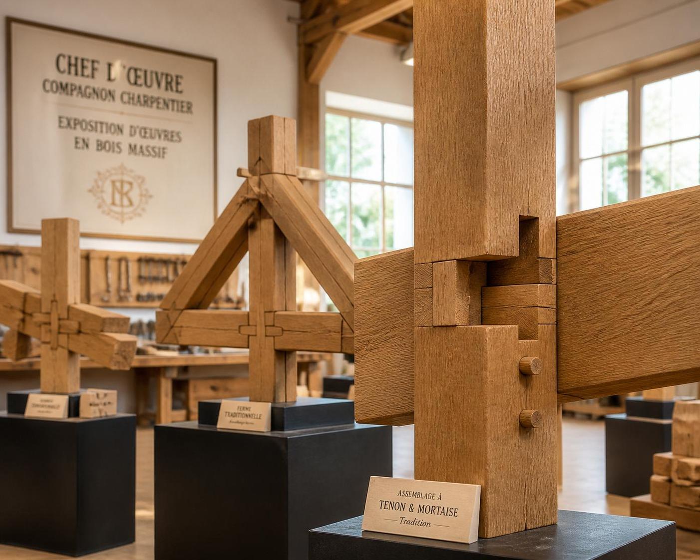 découvrez les techniques traditionnelles qui valorisent le savoir-faire ancestral des compagnons charpentiers et perpétuent l'art du chef-d'œuvre en charpenterie.
