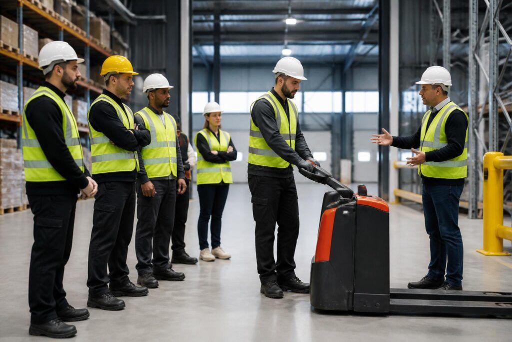 découvrez pourquoi la formation obligatoire au transpalette électrique modifie les règles en entreprise et comment elle améliore la sécurité et l'efficacité au travail.