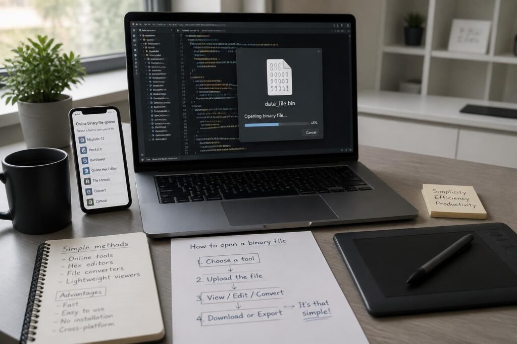 découvrez comment ouvrir un fichier bin en ligne facilement grâce à nos méthodes simples et aux outils recommandés pour une utilisation rapide et sans installation.